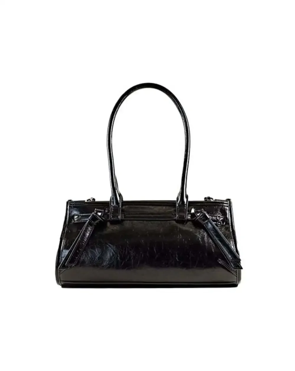 Sam & Libby Onyx Women's Belted Satchel Bag in Black (MSRP $98)